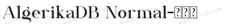 AlgerikaDB Normal字体转换
